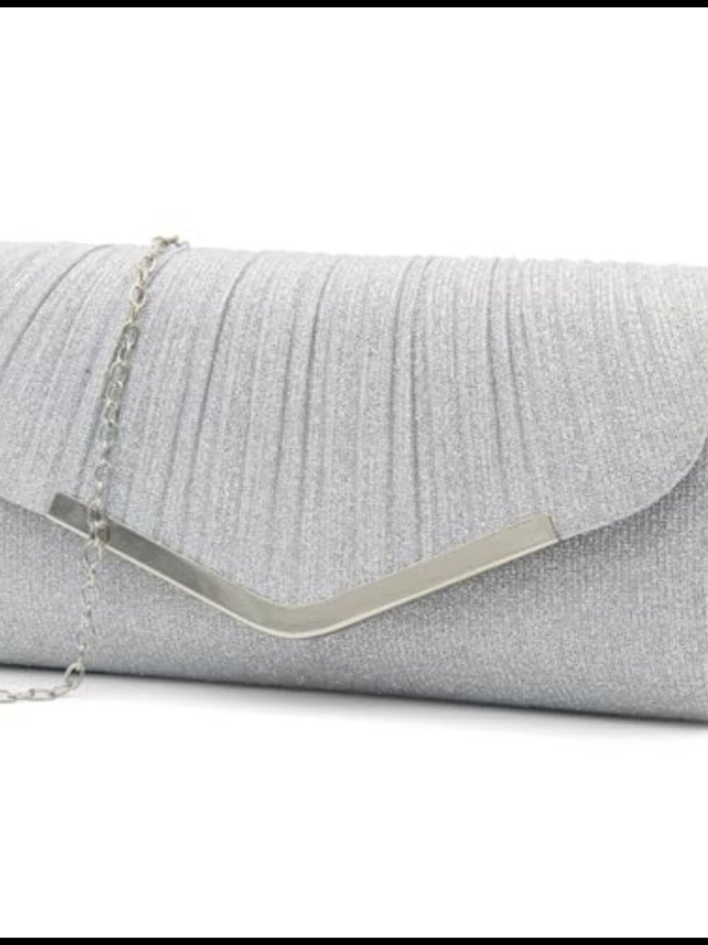 ZIMAIJIA Sequined Envelope Clutch Evening Bag with Chain Strap